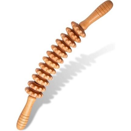 Relieves muscle tension – OWOAOOwl Fascia Roll Wooden Massage Roller with Handle, Supports fascia release – OWOAOOwl Fascia Roll Wooden Massage Roller with Handle, Enhances blood circulation – OWOAOOwl Fascia Roll Wooden Massage Roller with Handle, Aids muscle recovery – OWOAOOwl Fascia Roll Wooden Massage Roller with Handle