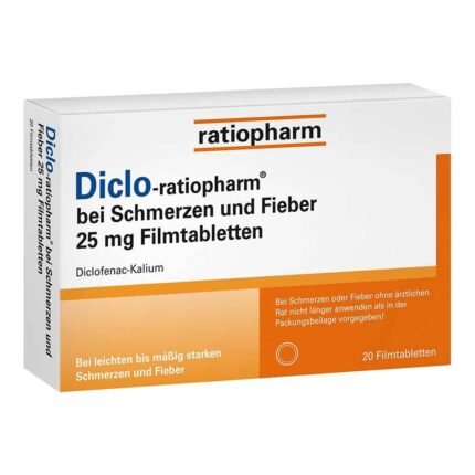 Acute pain from injuries or strains - Ratiopharm Diclo 25 mg 20