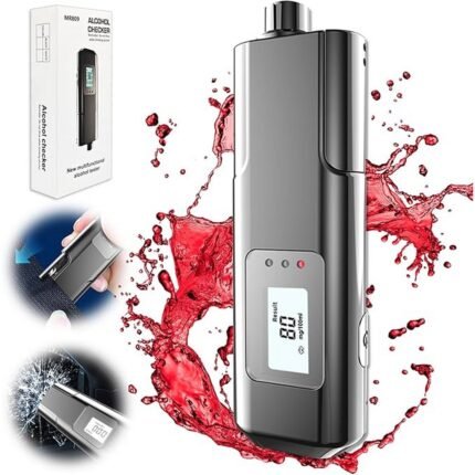 Offers police-accurate BAC results – RoserRose Breathalyser Police Accurate, Breathalyzer with Digital Coloured LCD Display, High Precision Per Mille Meter with Glass Hammer for Accurate Alcohol Measurement, Includes coloured digital LCD display for clear readings – RoserRose Breathalyser Police Accurate, Breathalyzer with Digital Coloured LCD Display, High Precision Per Mille Meter with Glass Hammer for Accurate Alcohol Measurement, Features high precision per mille meter – RoserRose Breathalyser Police Accurate, Breathalyzer with Digital Coloured LCD Display, High Precision Per Mille Meter with Glass Hammer for Accurate Alcohol Measurement, Equipped with glass hammer for measurement accuracy verification – RoserRose Breathalyser Police Accurate, Breathalyzer with Digital Coloured LCD Display, High Precision Per Mille Meter with Glass Hammer for Accurate Alcohol Measurement