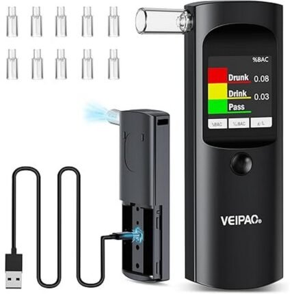 Provides police-accurate BAC readings – Breathalyser Police Accurate Alcohol Tester Per Mille Meter: Portable Alcohol Tester with 11 Mouthpieces - Digital Alcohol Tester High Accuracy for Personal Use Sensor - Black, Features digital display for easy results – Breathalyser Police Accurate Alcohol Tester Per Mille Meter: Portable Alcohol Tester with 11 Mouthpieces - Digital Alcohol Tester High Accuracy for Personal Use Sensor - Black, Includes 11 hygienic mouthpieces – Breathalyser Police Accurate Alcohol Tester Per Mille Meter: Portable Alcohol Tester with 11 Mouthpieces - Digital Alcohol Tester High Accuracy for Personal Use Sensor - Black, Perfect for personal and home use – Breathalyser Police Accurate Alcohol Tester Per Mille Meter: Portable Alcohol Tester with 11 Mouthpieces - Digital Alcohol Tester High Accuracy for Personal Use Sensor - Black