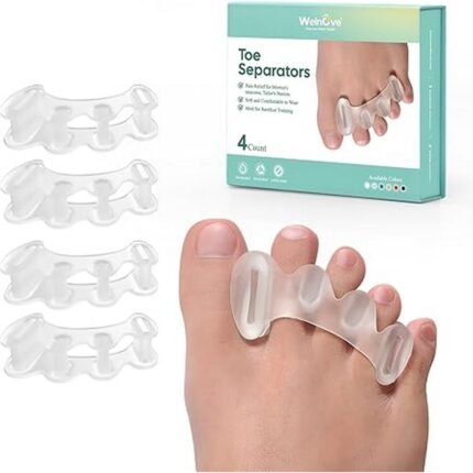 Corrects bunions - Welnove Toe Separators for Bunion Correction, Relieves foot pain - Welnove Toe Separators for Bunion Correction, Aligns toes - Welnove Toe Separators for Bunion Correction, Supports hammer toes - Welnove Toe Separators for Bunion Correction