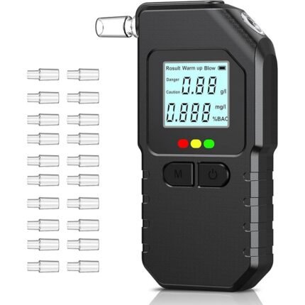 Dual sensor precision measurement – Yeerain Alcohol Tester with Two Sensors, Professional Per Mille Meter with Digital LCD Display, Portable Alcohol Meter for Personal and Professional Use with 20 Mouthpieces, Provides clear digital LCD display – Yeerain Alcohol Tester with Two Sensors, Professional Per Mille Meter with Digital LCD Display, Portable Alcohol Meter for Personal and Professional Use with 20 Mouthpieces, Includes 20 hygienic mouthpieces – Yeerain Alcohol Tester with Two Sensors, Professional Per Mille Meter with Digital LCD Display, Portable Alcohol Meter for Personal and Professional Use with 20 Mouthpieces, Portable and user-friendly design – Yeerain Alcohol Tester with Two Sensors, Professional Per Mille Meter with Digital LCD Display, Portable Alcohol Meter for Personal and Professional Use with 20 Mouthpieces