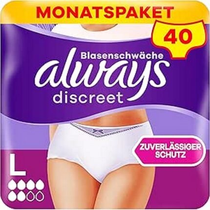 Prevents leaks-Always Discreet Incontinence Pants, Controls odours-Always Discreet Incontinence Pants, Ensures comfort-Always Discreet Incontinence Pants, Provides discreet wear-Always Discreet Incontinence Pants