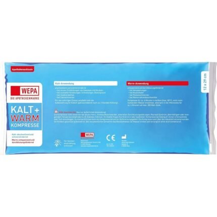 Relieves muscle pain and tension - Cold and Warm Compress 12 x 29 cm Loose Pack of 1, Brand: WEPA Apothekenbedarf GmbH & Co K, Reduces swelling and inflammation - Cold and Warm Compress 12 x 29 cm Loose Pack of 1, Brand: WEPA Apothekenbedarf GmbH & Co K, Provides flexible use for different body areas - Cold and Warm Compress 12 x 29 cm Loose Pack of 1, Brand: WEPA Apothekenbedarf GmbH & Co K, Ideal for home, sports, and travel use - Cold and Warm Compress 12 x 29 cm Loose Pack of 1, Brand: WEPA Apothekenbedarf GmbH & Co K