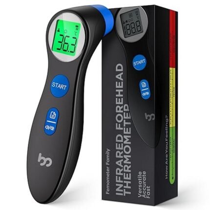 Provides fast and accurate fever detection - Contactless clinical thermometer for babies, for children and adults, forehead infrared digital thermometer, forehead infrared thermometer digital, fever warning and 3-colour display, blue, Ensures hygienic no-contact measurement - Contactless clinical thermometer for babies, for children and adults, forehead infrared digital thermometer, forehead infrared thermometer digital, fever warning and 3-colour display, blue, Alerts users with fever warning and 3-colour display - Contactless clinical thermometer for babies, for children and adults, forehead infrared digital thermometer, forehead infrared thermometer digital, fever warning and 3-colour display, blue, Suitable for all ages - Contactless clinical thermometer for babies, for children and adults, forehead infrared digital thermometer, forehead infrared thermometer digital, fever warning and 3-colour display, blue