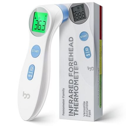 Provides fast and accurate fever detection - Contactless clinical thermometer for babies, forehead infrared digital thermometer, forehead infrared thermometer digital, quick and hygienic to measure, fever warning and 3-colour display (white), Ensures hygienic no-contact measurement - Contactless clinical thermometer for babies, forehead infrared digital thermometer, forehead infrared thermometer digital, quick and hygienic to measure, fever warning and 3-colour display (white), Alerts users with fever warning and 3-colour display - Contactless clinical thermometer for babies, forehead infrared digital thermometer, forehead infrared thermometer digital, quick and hygienic to measure, fever warning and 3-colour display (white), Suitable for all ages - Contactless clinical thermometer for babies, forehead infrared digital thermometer, forehead infrared thermometer digital, quick and hygienic to measure, fever warning and 3-colour display (white)