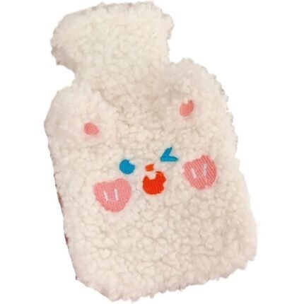 Hot water bottle with lid, durable and leak-proof, provides safe warmth for hands, feet, and localized areas.