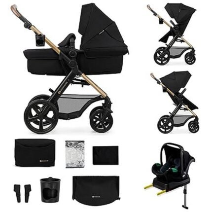 Provides 4-in-1 mobility with child seat and buggy function - Kinderkraft MOOV2 Pushchair, Ensures comfort with adjustable reclining position - Kinderkraft MOOV2 Pushchair, Offers smooth rides with EVA foam wheels - Kinderkraft MOOV2 Pushchair, Protects from sun and weather with large extendable hood - Kinderkraft MOOV2 Pushchair