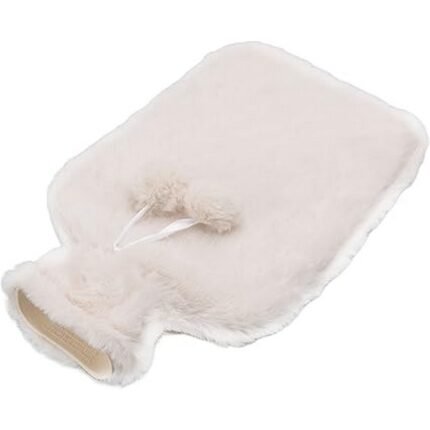2-litre hot water bottle with soft plush cover, leak-proof design, safe warmth for back, neck, shoulders, and abdomen.