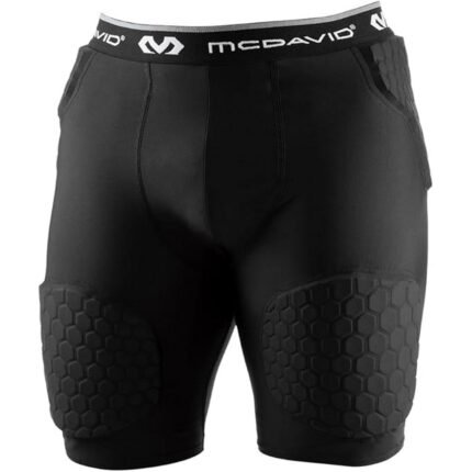 Men’s padded compression shorts with breathable quick-drying fabric, impact protection, and ergonomic fit.