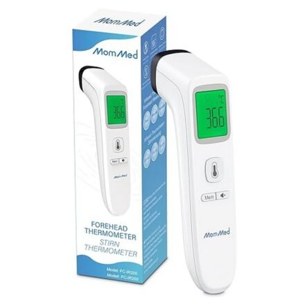 Provides fast and accurate fever detection - MomMed Contactless Fever Thermometer Forehead Baby and Adults, Infrared Thermometer Fever with LCD Display, Digital Fever Thermometer with Fever Alarm and Memory Recall Function, Ensures hygienic no-contact measurement - MomMed Contactless Fever Thermometer Forehead Baby and Adults, Infrared Thermometer Fever with LCD Display, Digital Fever Thermometer with Fever Alarm and Memory Recall Function, Alerts users with fever alarm - MomMed Contactless Fever Thermometer Forehead Baby and Adults, Infrared Thermometer Fever with LCD Display, Digital Fever Thermometer with Fever Alarm and Memory Recall Function, Tracks previous readings with memory recall function - MomMed Contactless Fever Thermometer Forehead Baby and Adults, Infrared Thermometer Fever with LCD Display, Digital Fever Thermometer with Fever Alarm and Memory Recall Function, Suitable for babies, children, and adults - MomMed Contactless Fever Thermometer Forehead Baby and Adults, Infrared Thermometer Fever with LCD Display, Digital Fever Thermometer with Fever Alarm and Memory Recall Function