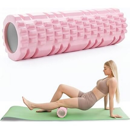 Relieves muscle tension-Pilates Roll Pink Fascia Roller, Improves flexibility-Pilates Roll Pink Fascia Roller, Supports faster recovery-Pilates Roll Pink Fascia Roller, Enhances fascia training-Pilates Roll Pink Fascia Roller