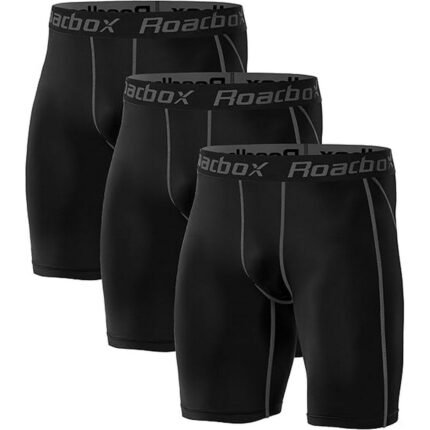 Men’s compression shorts with quick-drying fabric, breathable baselayer fit, and durable reinforced design.